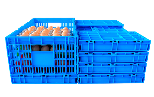 正基塑业ZJKS6333257W可折叠塑料鸡蛋筐
