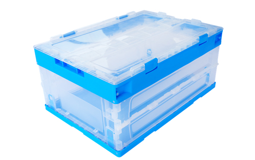 ZJXS533625C带盖透明塑料折叠箱储物箱