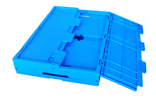 ZJXS6040318C-1工业用带盖折叠式塑料周转箱