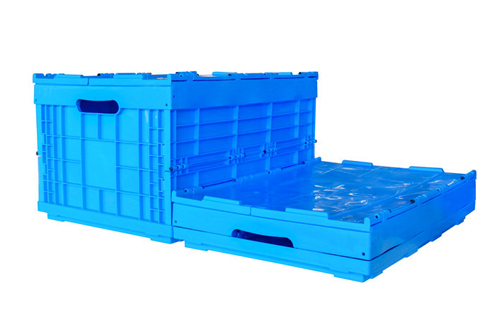 ZJXS604033C带盖折叠周转箱塑料物流箱